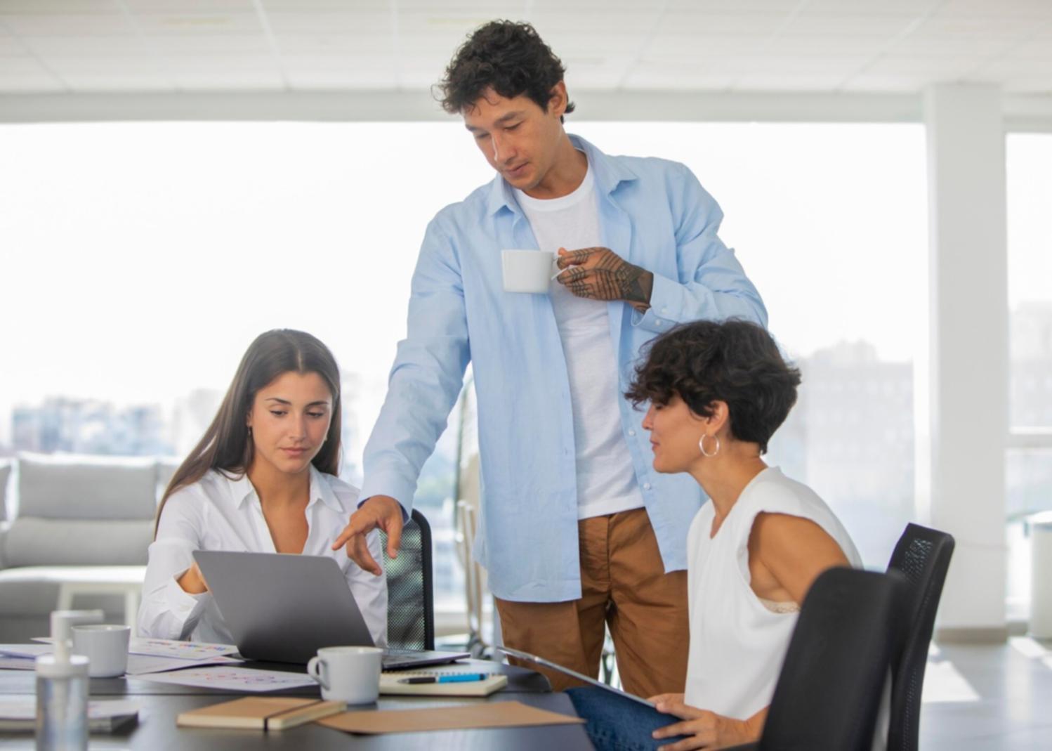 Professional consultation environment where financial discussions take place in a comfortable setting